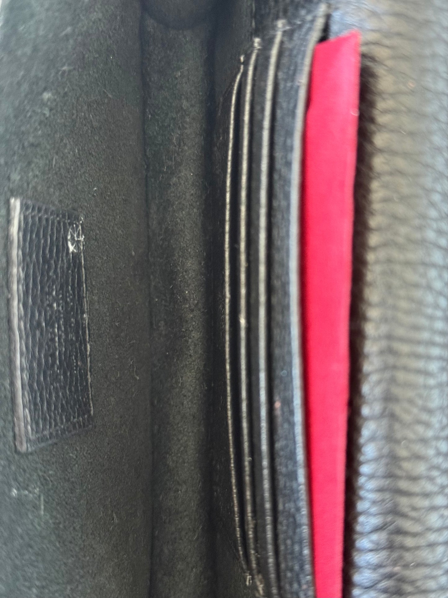 Valentino Black Leather Rockstud Envelope Wallet On Chain Bag
