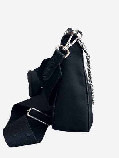 Prada Cameo Black Re-Edition 2005 Nylon Bag