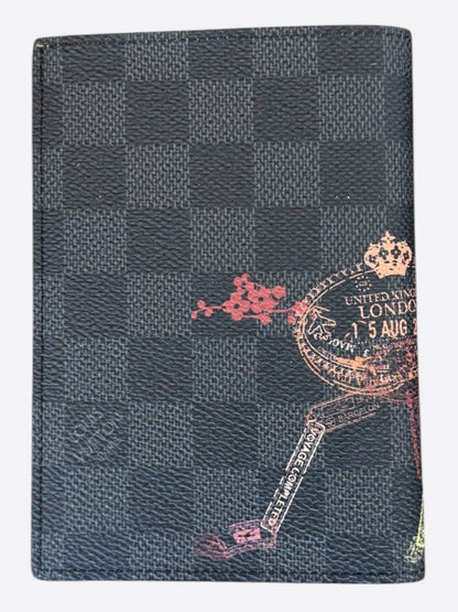 Louis Vuitton Damier Graphite Stamps Passport Holder