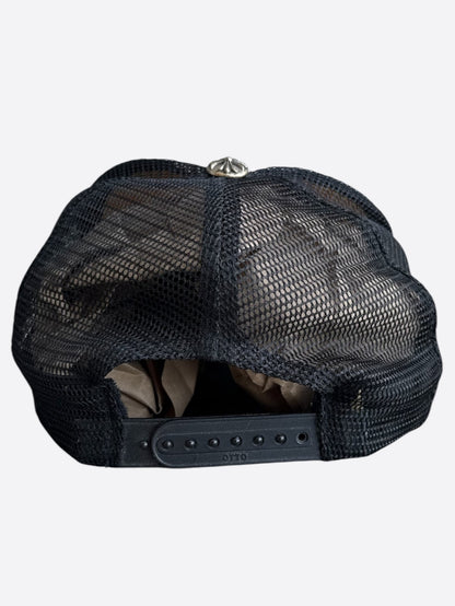 Chrome Hearts Black & White Hollywood Trucker Hat