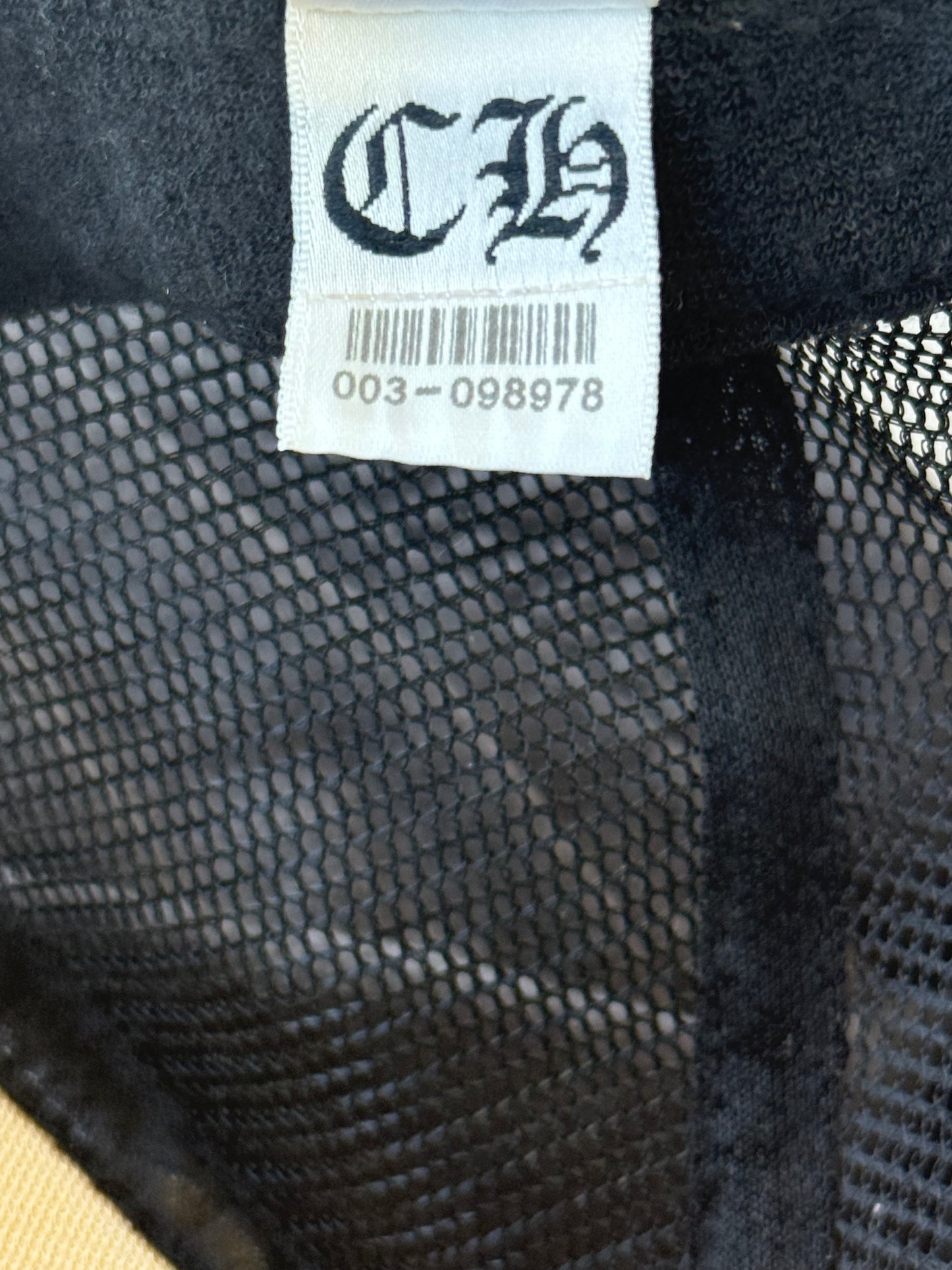 Chrome Hearts Black & White Hollywood Trucker Hat