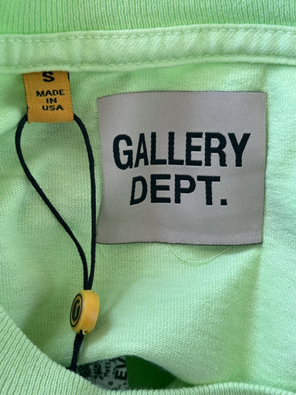 Gallery Dept Lime Green & Black Souvenir Logo T-Shirt