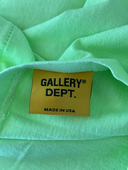 Gallery Dept Lime Green & Black Souvenir Logo T-Shirt