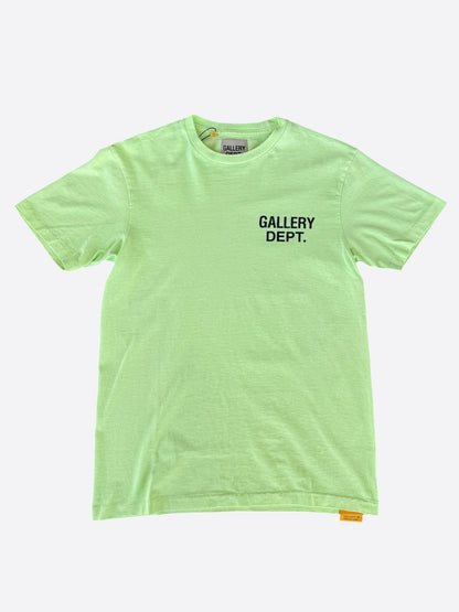 Gallery Dept Lime Green & Black Souvenir Logo T-Shirt