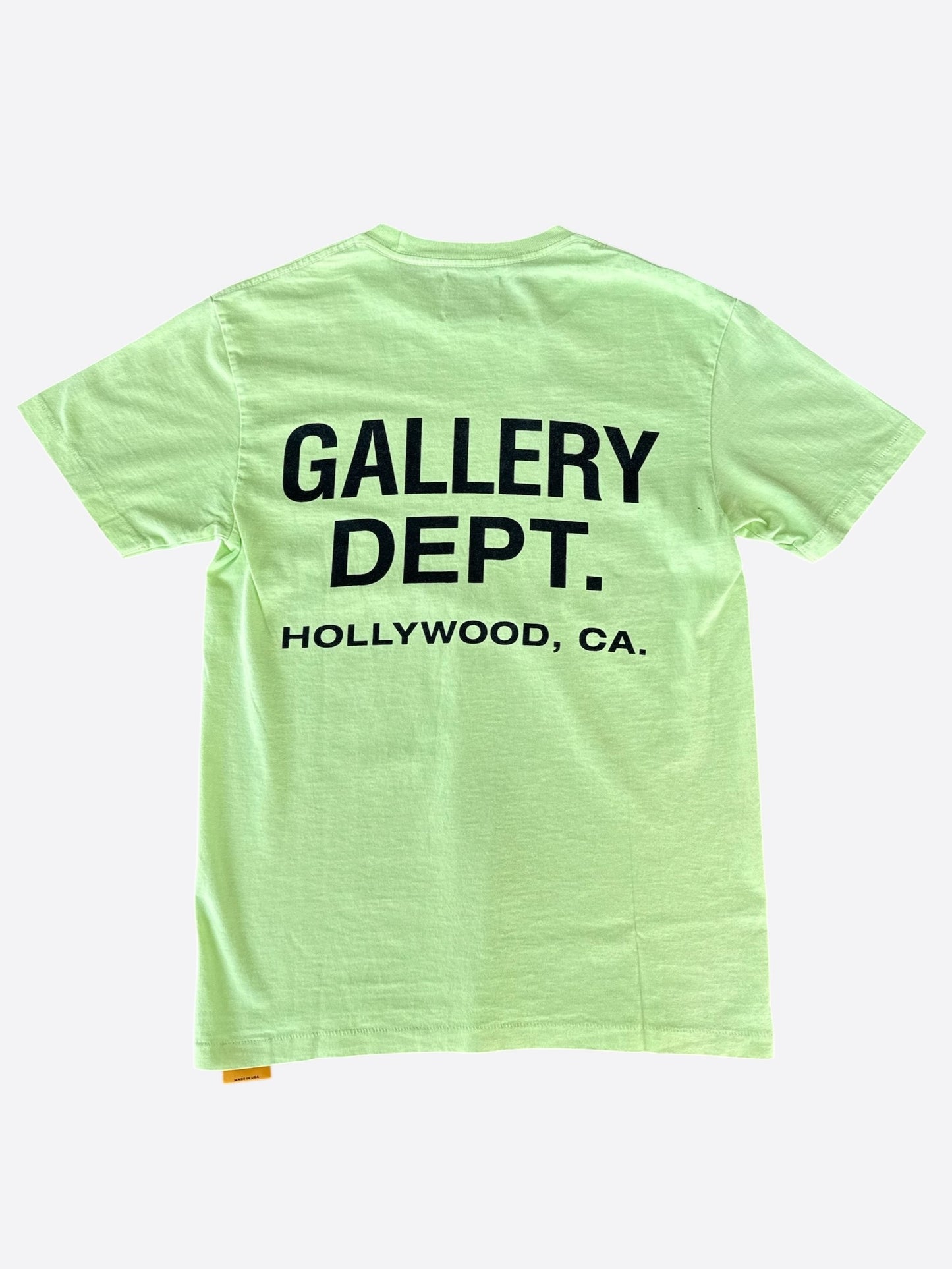 Gallery Dept Lime Green & Black Souvenir Logo T-Shirt