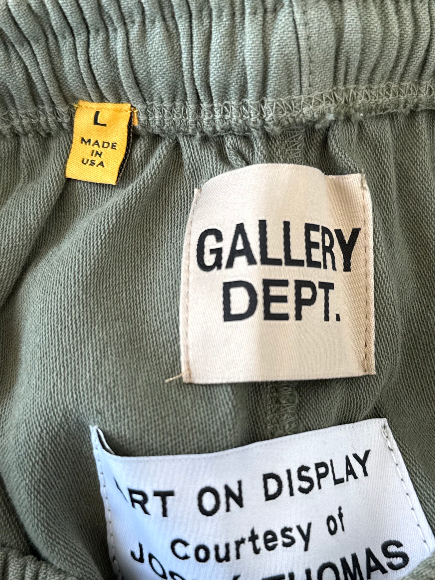 Gallery Dept Olive & Black Logo Zuma Shorts