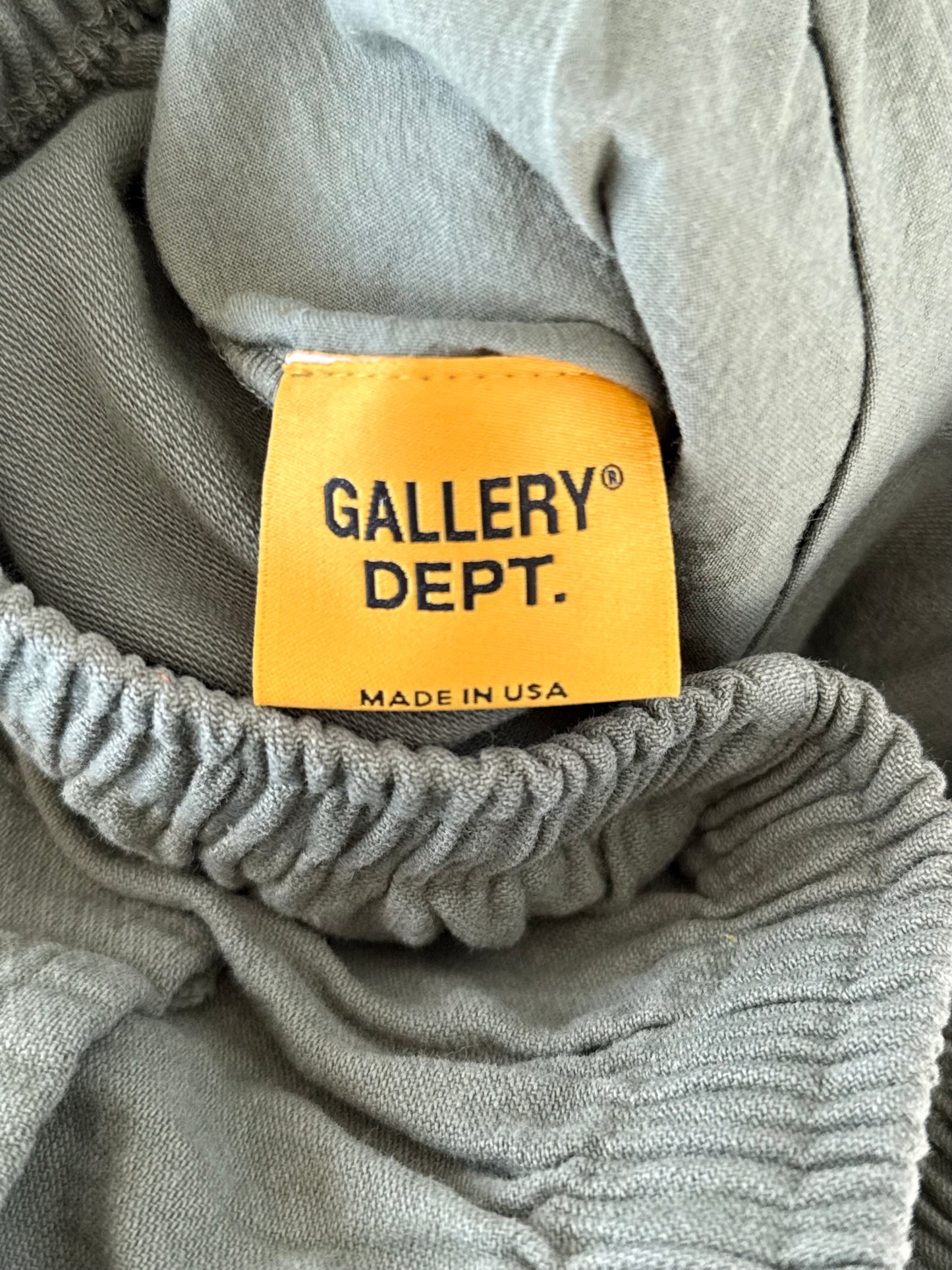 Gallery Dept Olive & Black Logo Zuma Shorts