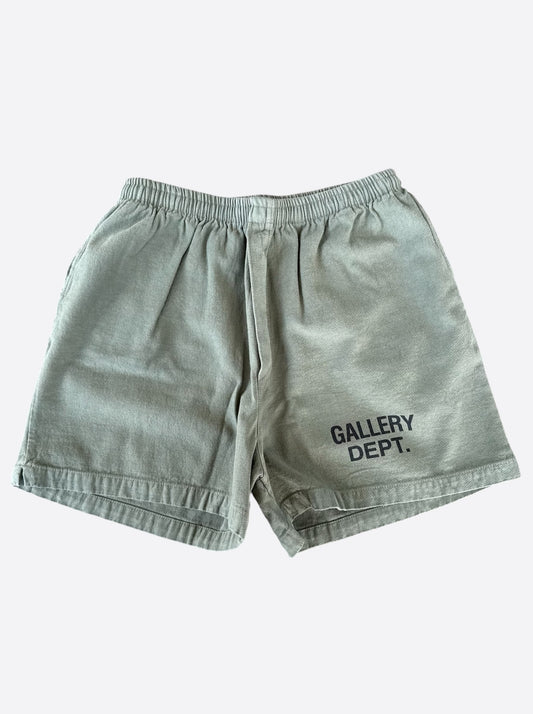 Gallery Dept Olive & Black Logo Zuma Shorts