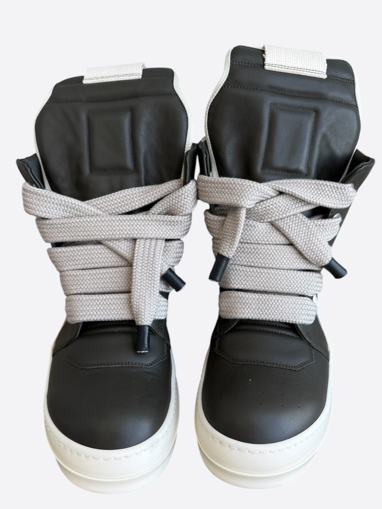 Rick Owens Dark Olive & White Jumbo Geobaskets