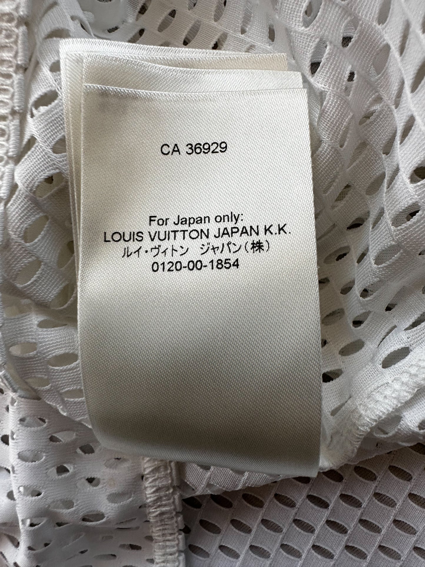 Louis Vuitton White & Blue Mesh Longsleeve Jersey