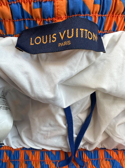 Louis Vuitton Blue & Orange Dove Print Swimshorts