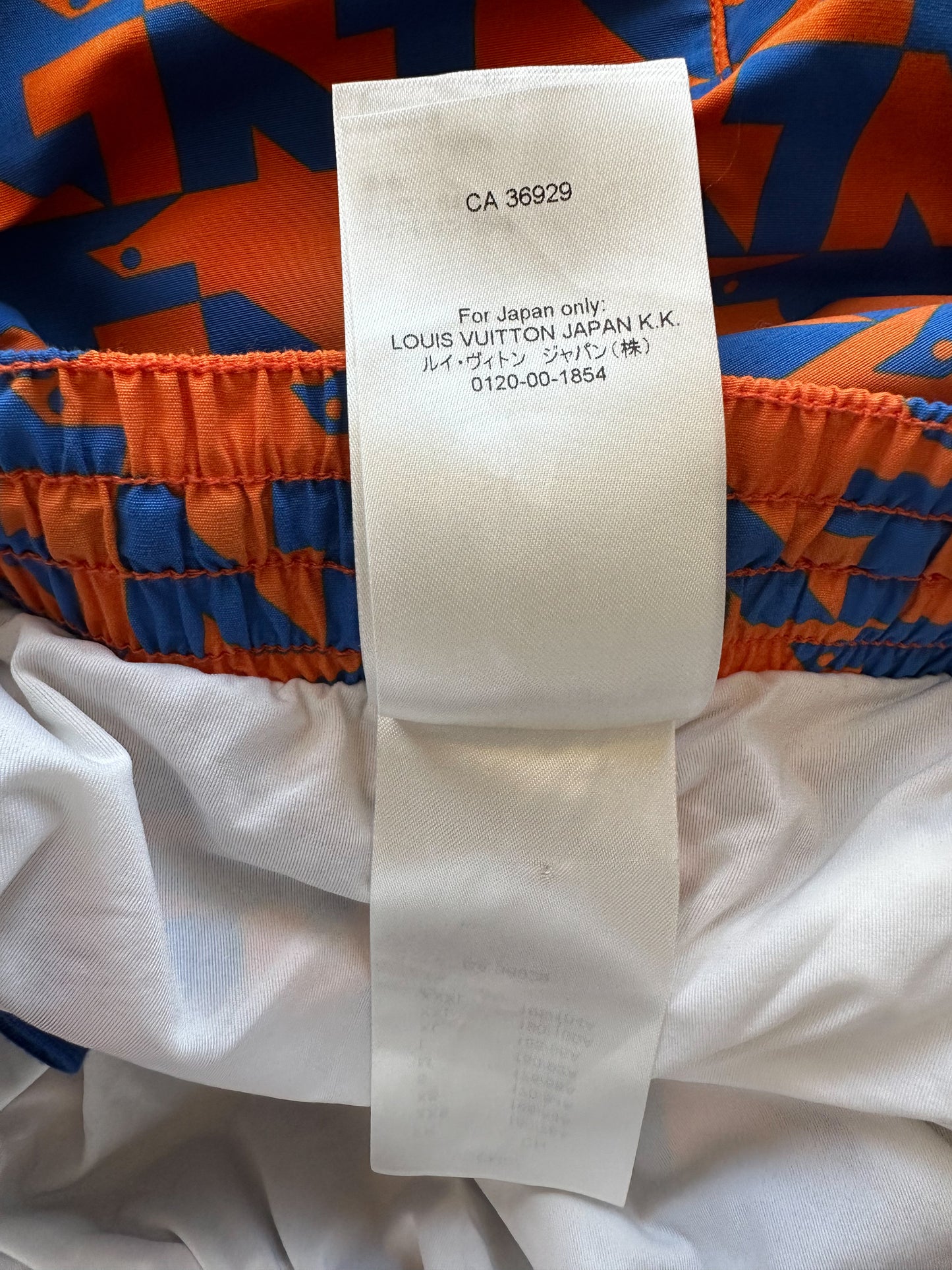 Louis Vuitton Blue & Orange Dove Print Swimshorts