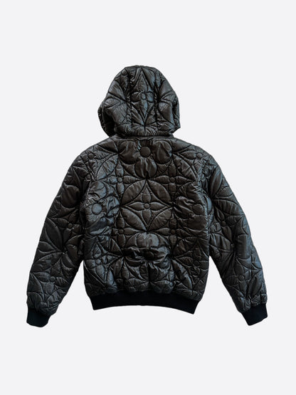 Louis Vuitton Black Flower Monogram Puffer Jacket