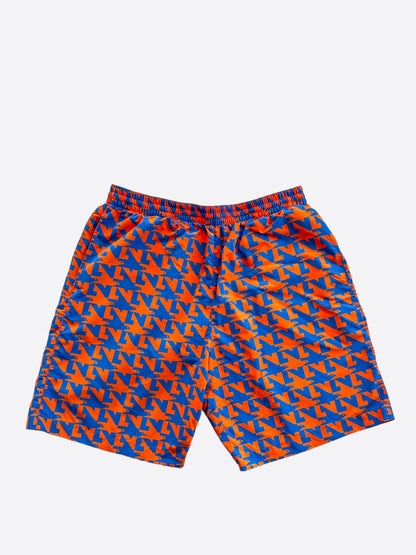 Louis Vuitton Blue & Orange Dove Print Swimshorts