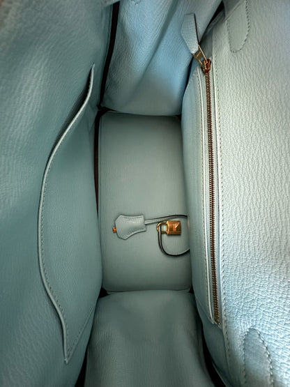 Hermes Light Blue GHW Birkin 30