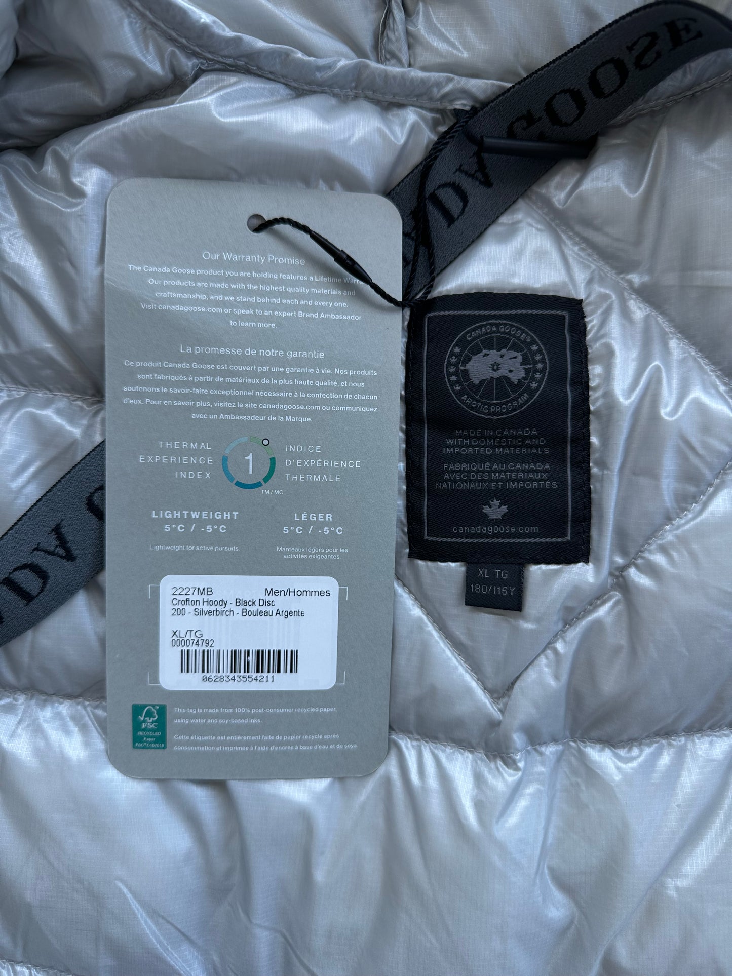 Canada Goose Silverbirch Crofton Hoodie Black Label Men's Jacket