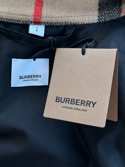 Burberry Tan Patchwork Check Wool Overshirt