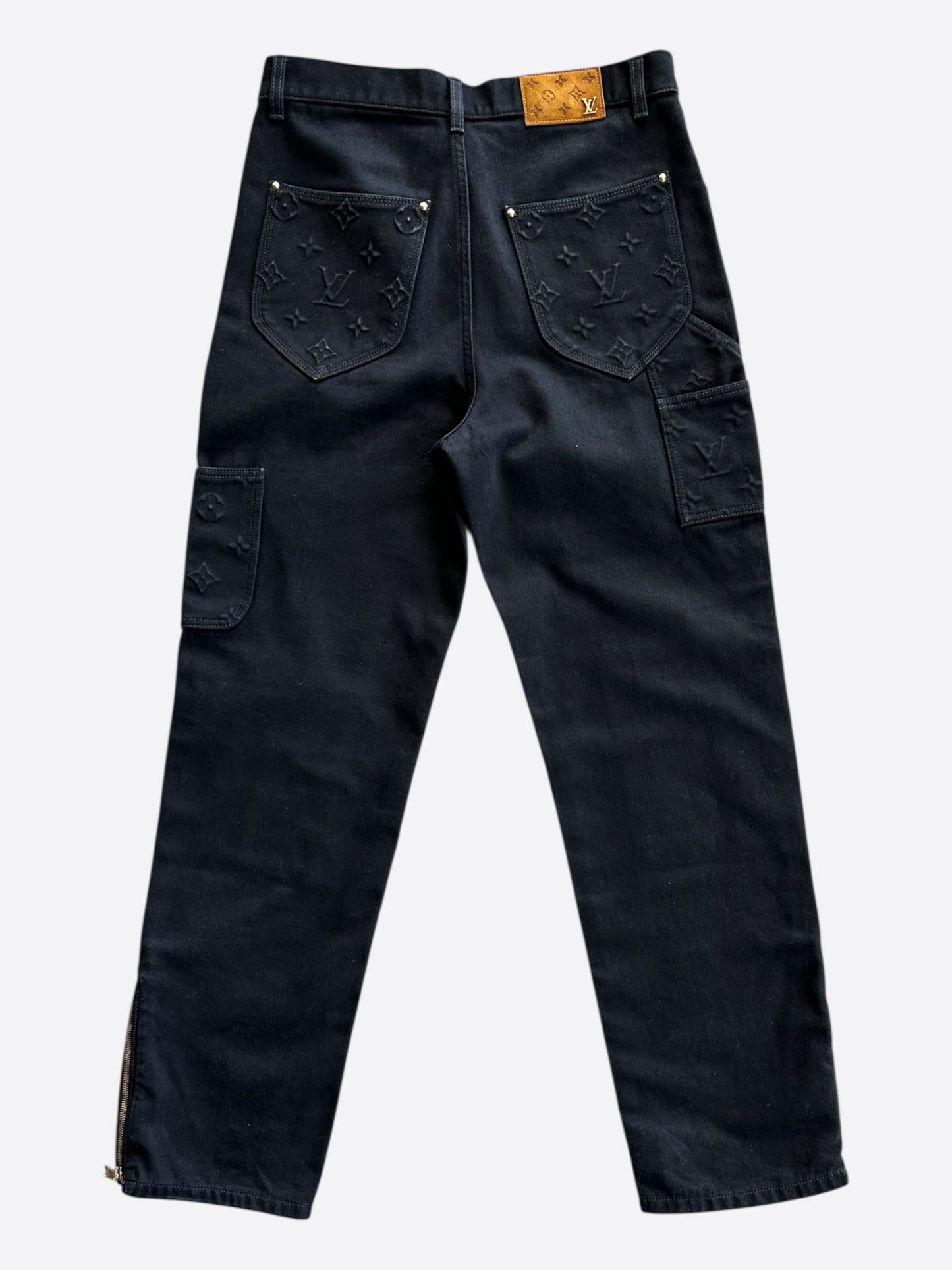Louis Vuitton Black Monogram Carpenter Pants
