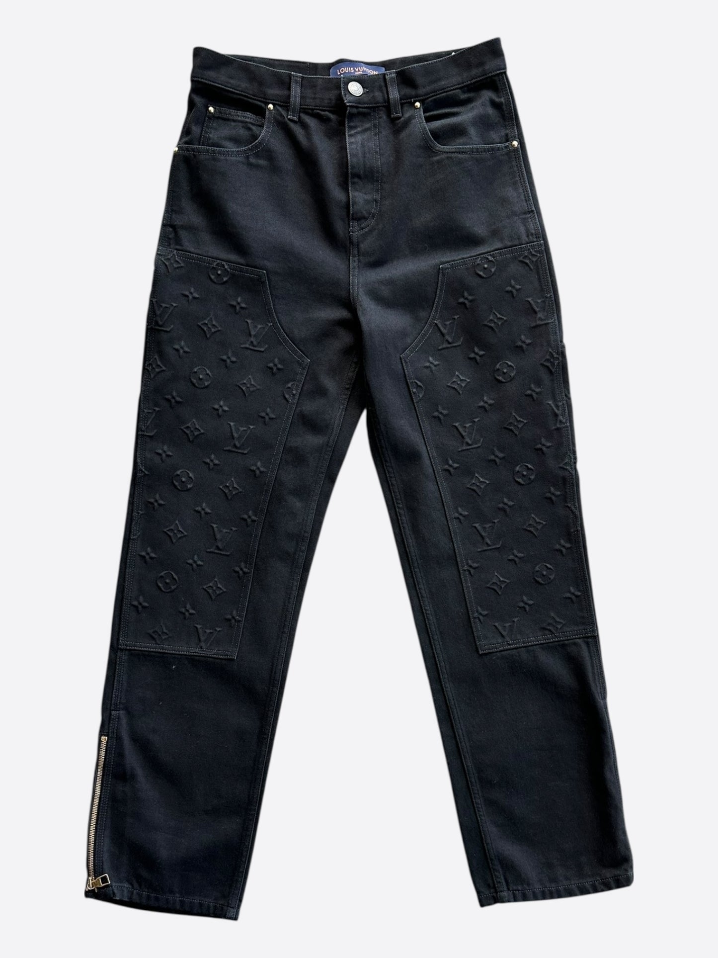 Louis Vuitton Black Monogram Carpenter Pants