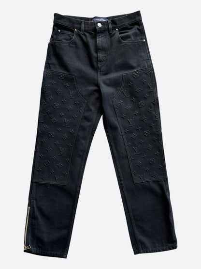 Louis Vuitton Black Monogram Carpenter Pants