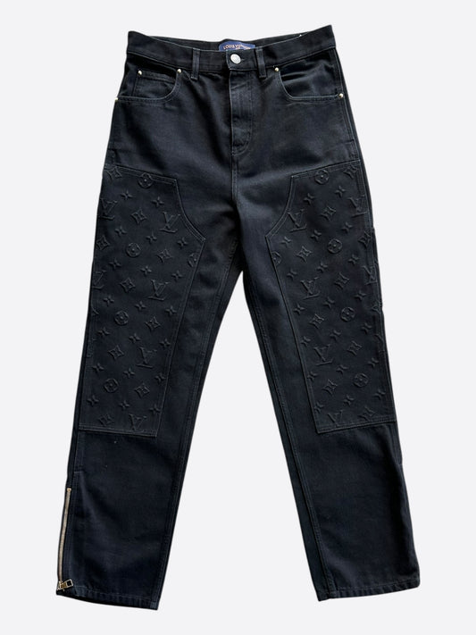 Louis Vuitton Black Monogram Carpenter Pants