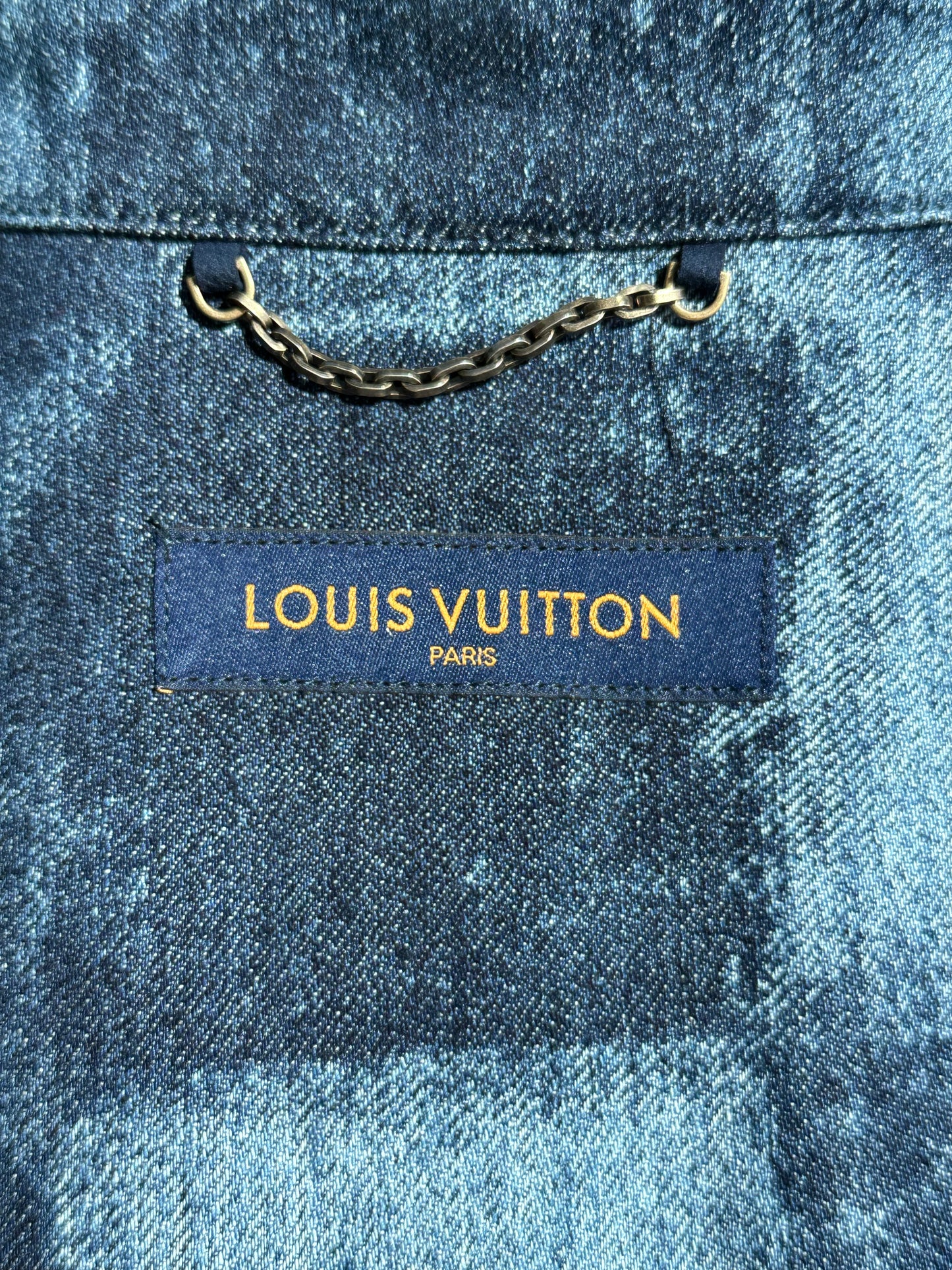 Louis Vuitton Blue Damier Salt Button Up Shirt