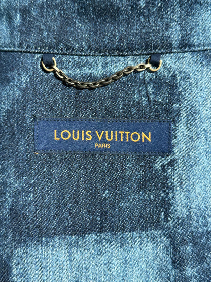 Louis Vuitton Blue Damier Salt Button Up Shirt