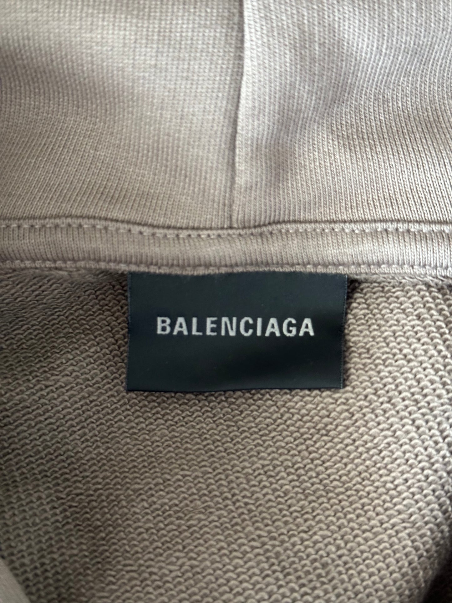 Balenciaga Brown & Black World Food Programme Logo Hoodie