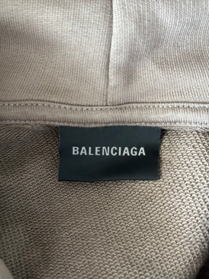 Balenciaga Brown & Black World Food Programme Logo Hoodie