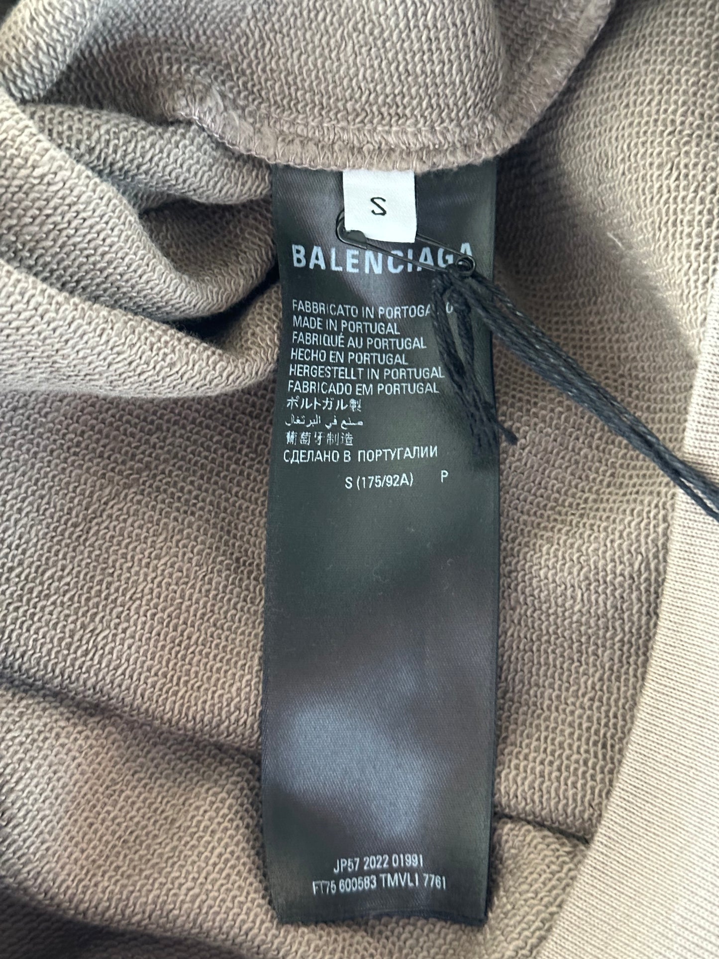 Balenciaga Brown & Black World Food Programme Logo Hoodie