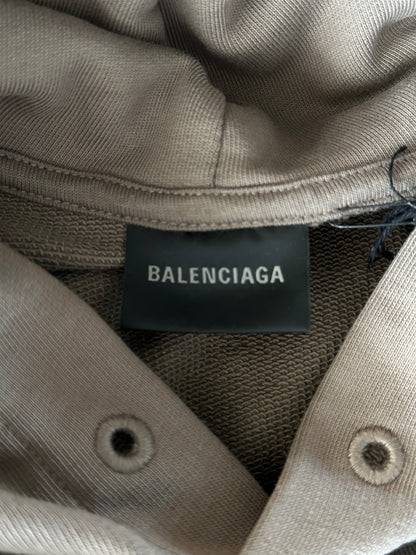 Balenciaga Brown & Black World Food Programme Logo Hoodie