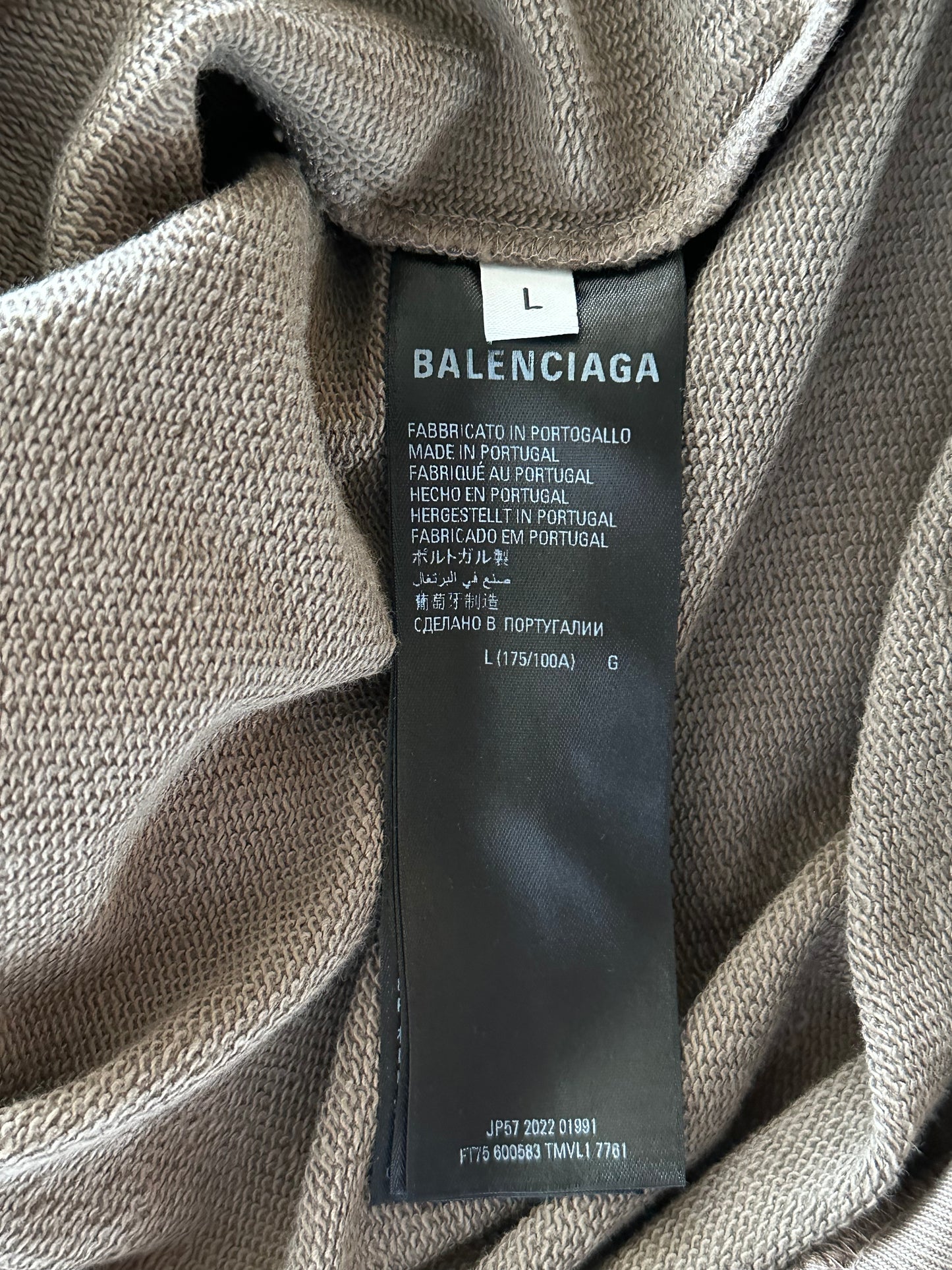 Balenciaga Brown & Black World Food Programme Logo Hoodie