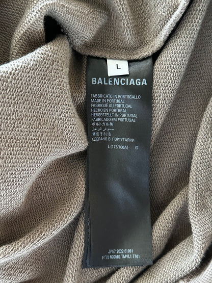 Balenciaga Brown & Black World Food Programme Logo Hoodie