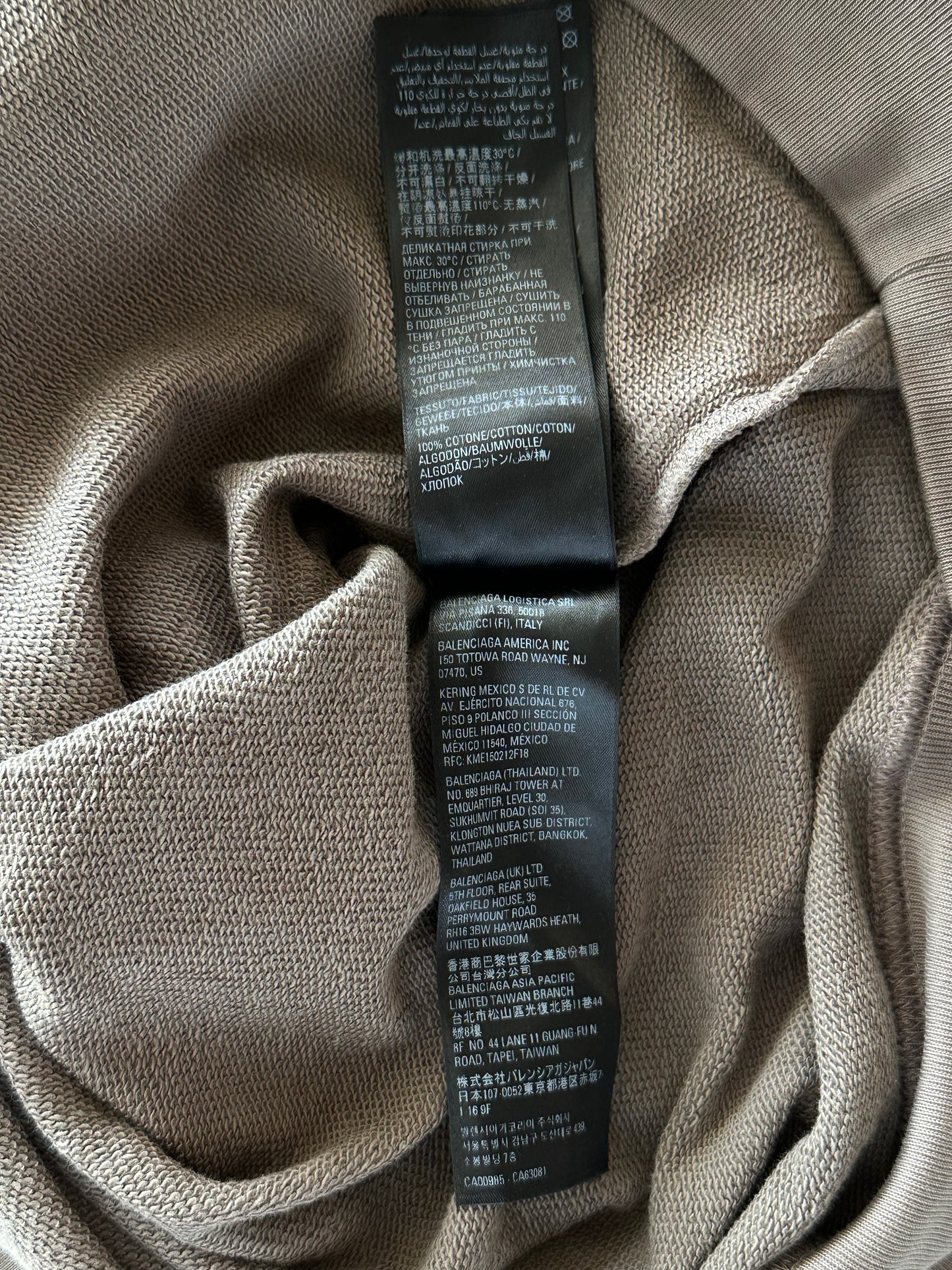 Balenciaga Brown & Black World Food Programme Logo Hoodie
