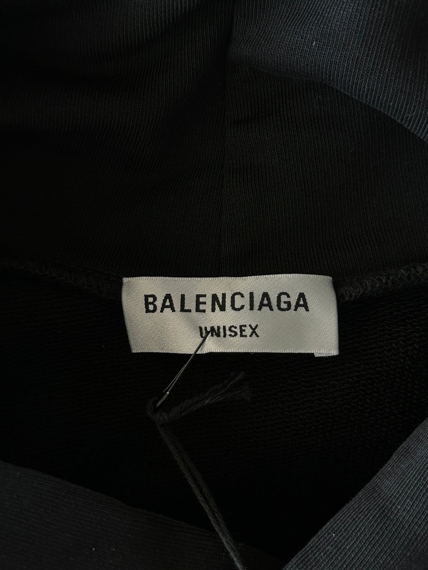 Balenciaga Black & Crystal Fashion Institute Logo Hoodie