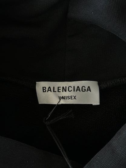 Balenciaga Black & Crystal Fashion Institute Logo Hoodie