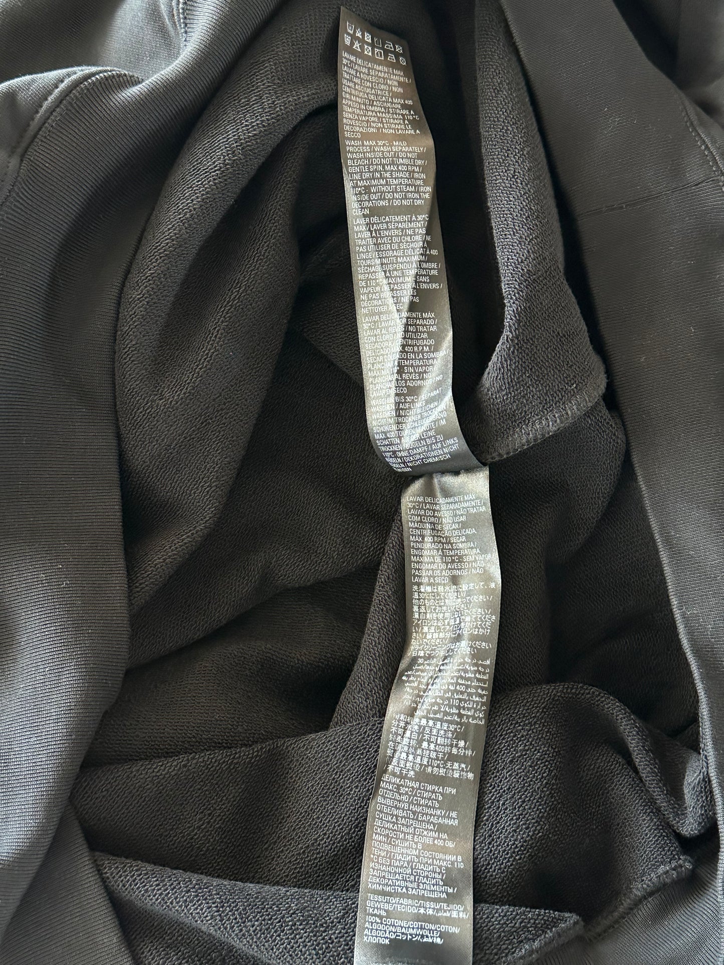 Balenciaga Black & Crystal Fashion Institute Logo Hoodie