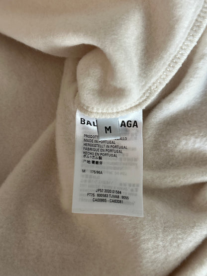 Balenciaga White & Blue Logo Hoodie