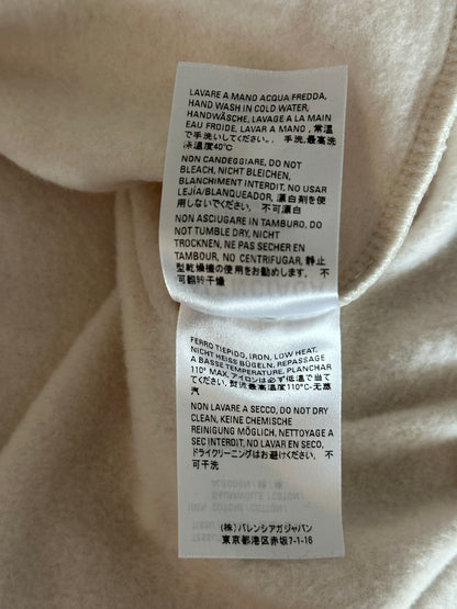 Balenciaga White & Blue Logo Hoodie