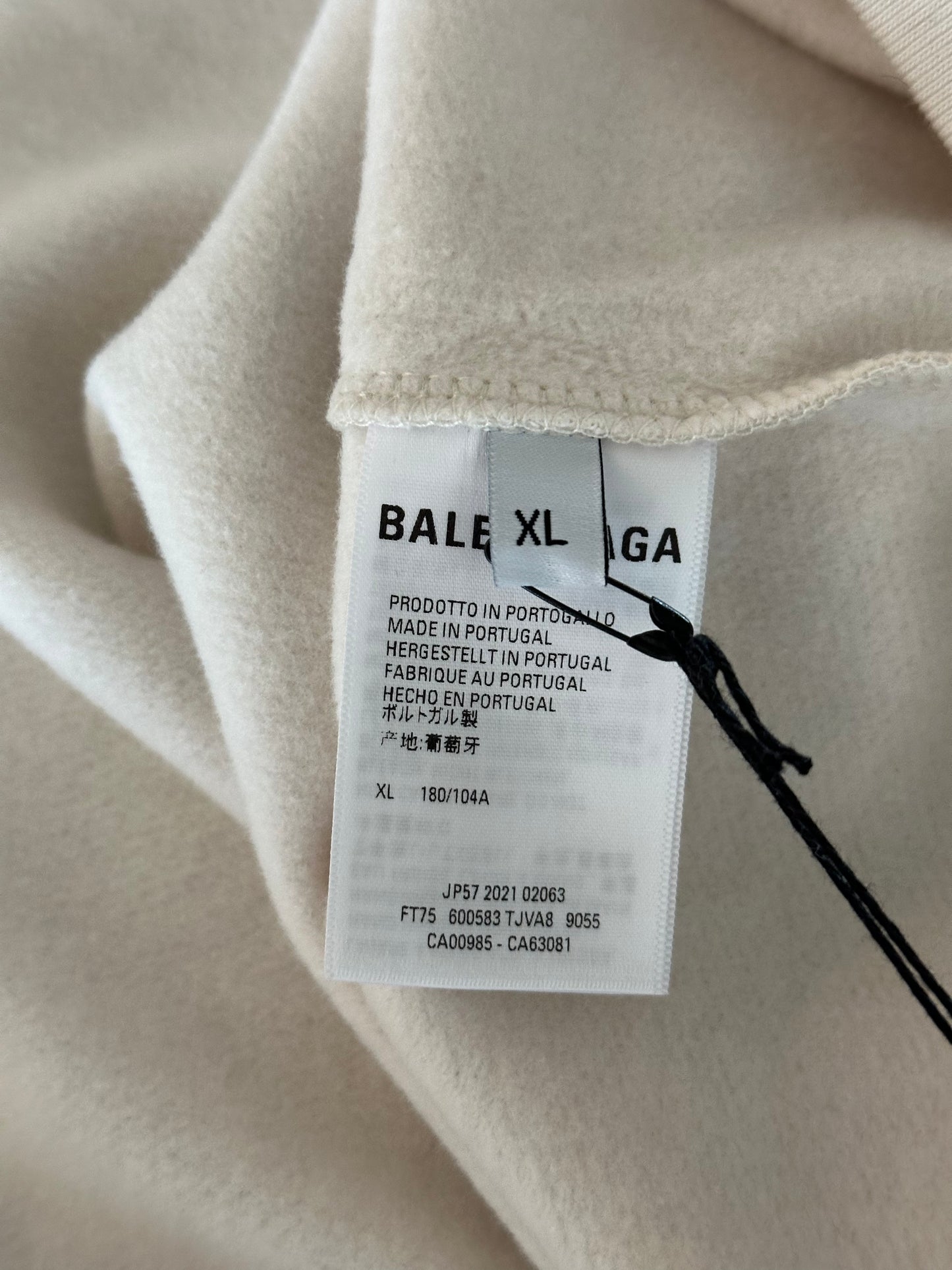 Balenciaga White & Blue Logo Hoodie