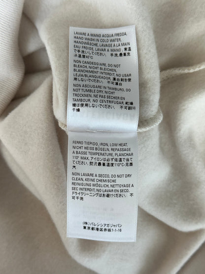 Balenciaga White & Blue Logo Hoodie