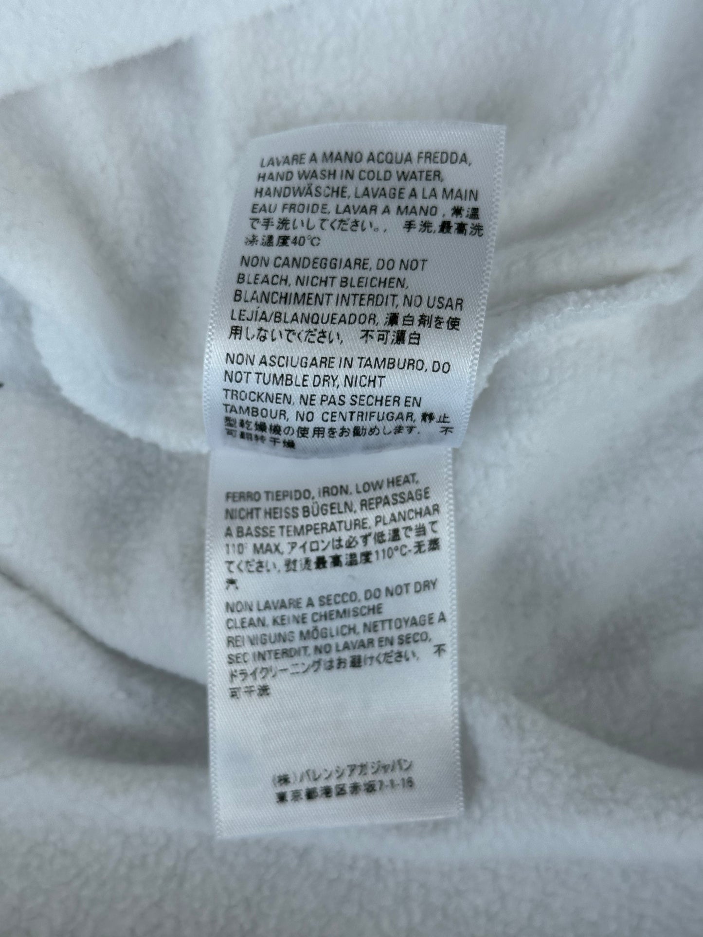 Balenciaga White & Black Pixel Logo Hoodie