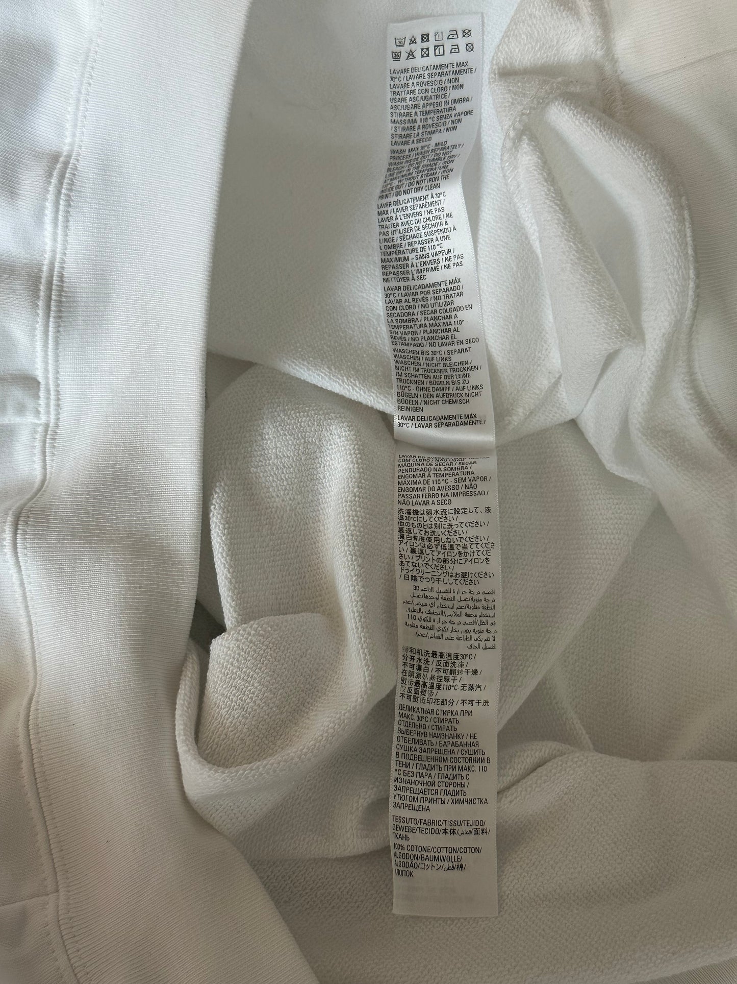 Balenciaga White  & Black Fashion Institute Logo Hoodie