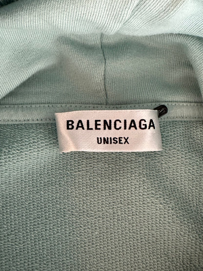 Balenciaga Blue Embroidered BB Icon Logos Hoodie