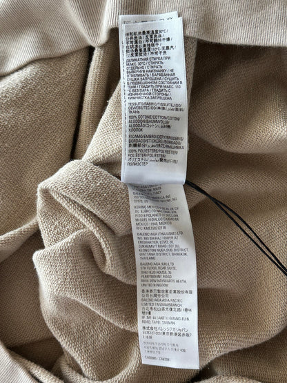 Balenciaga Beige & Black Embroidered BB Icon Logos Hoodie