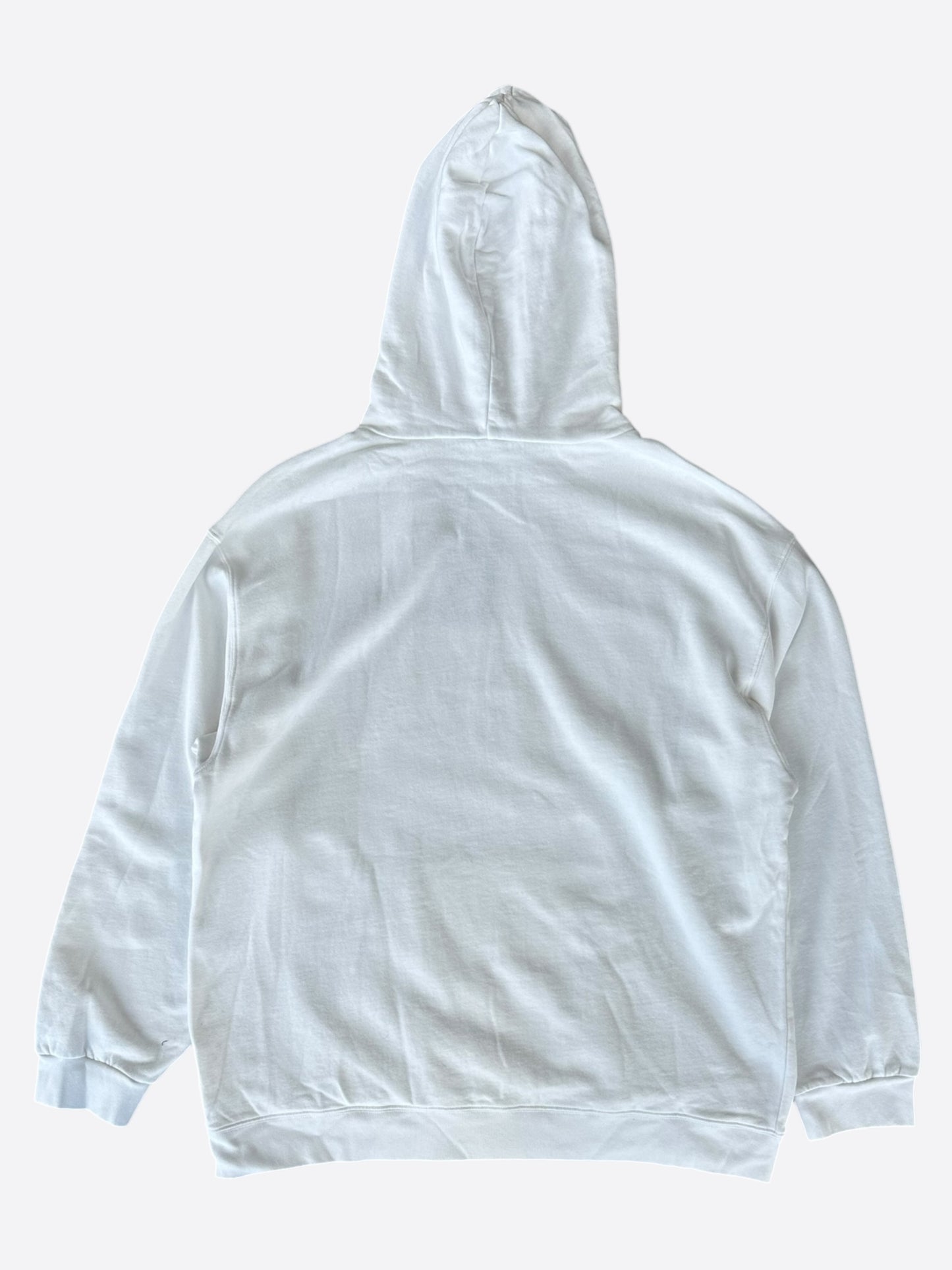 Balenciaga White & Black Pixel Logo Hoodie