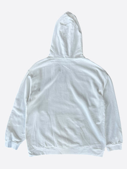 Balenciaga White & Black Pixel Logo Hoodie