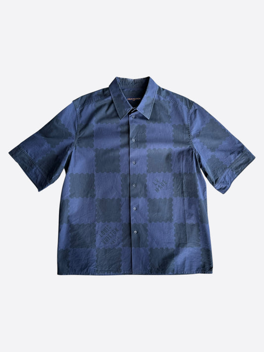 Louis Vuitton Nigo Blue Checkered Button Up Shirt