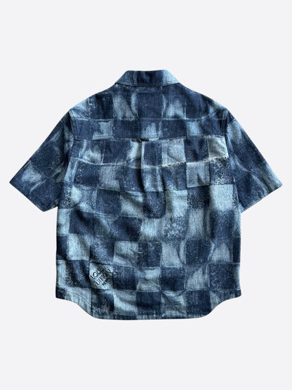 Louis Vuitton Blue Damier Salt Button Up Shirt