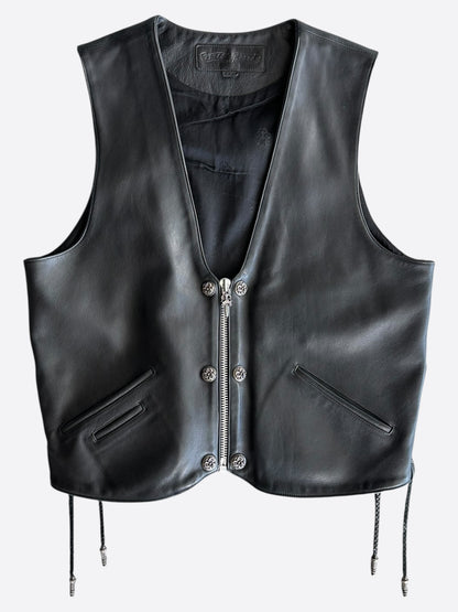 Chrome Hearts Black Leather Vest